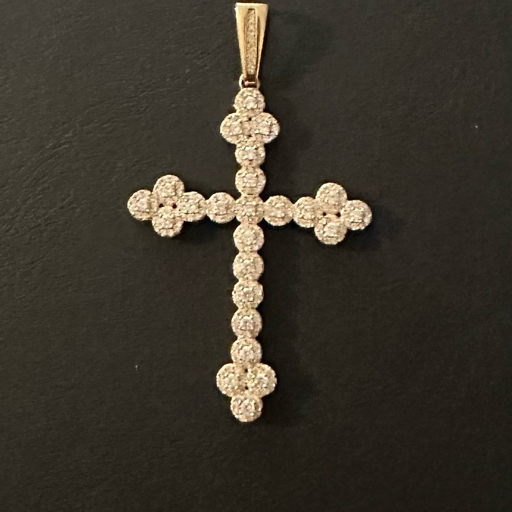 Gold cross pendant